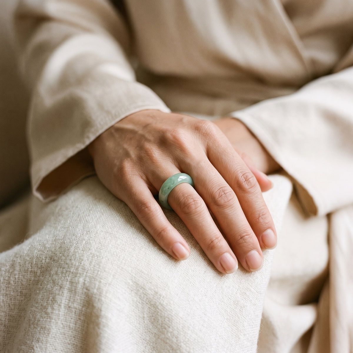 Floral Jade Ring