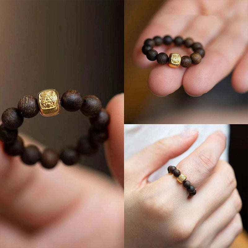 Zen Wood Bead Ring