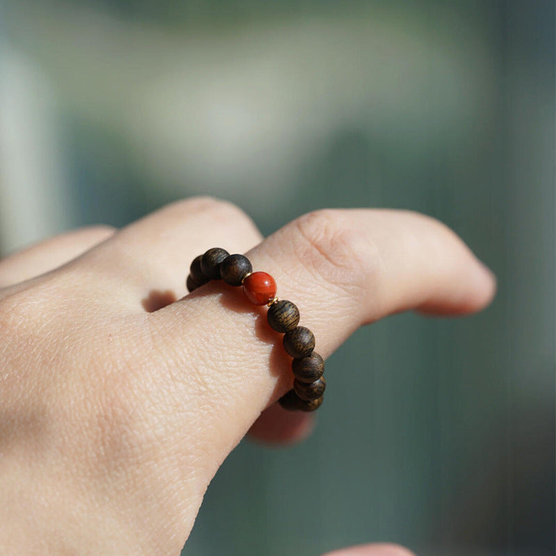 Zen Wood Bead Ring