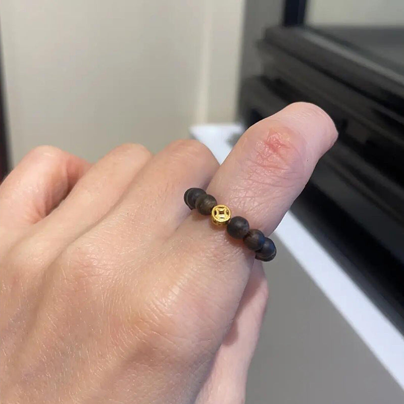 Zen Wood Bead Ring